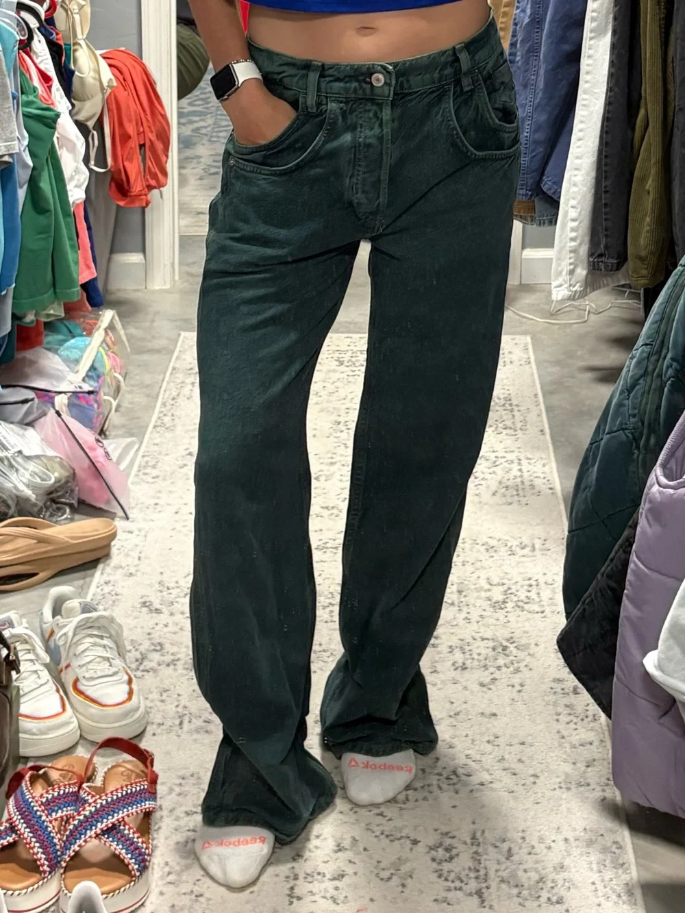 Free People We The Free Final Countdown Cuffed Low-Rise Jeans